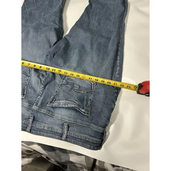 womens silver jeans Size 18/L29 Blue Jeans - Picture 3 of 14